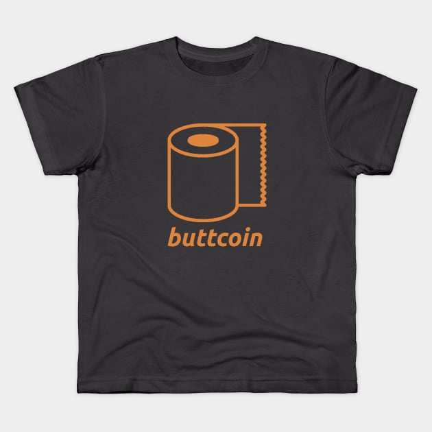 Buttcoin The Great Toilet Paper Shortage of 2020 Kids T-Shirt by Hevding